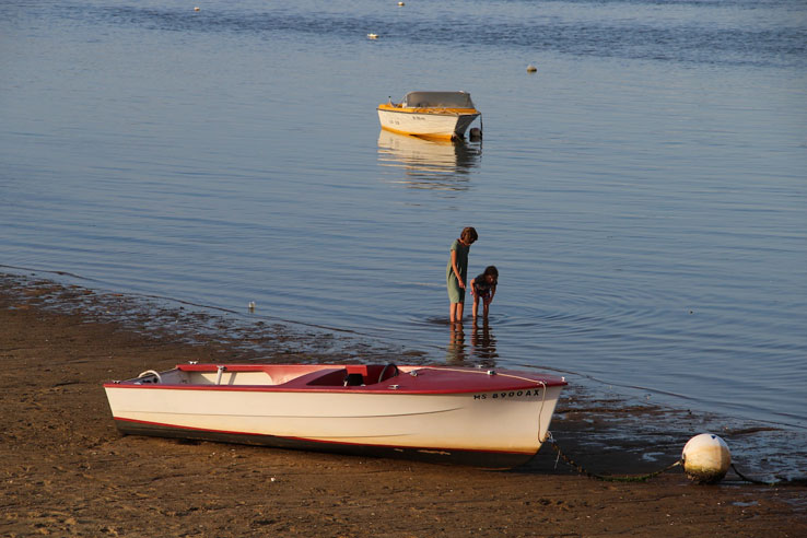 Tuesday, July 3rd, Low tide, Provincetown Harbor, center of town