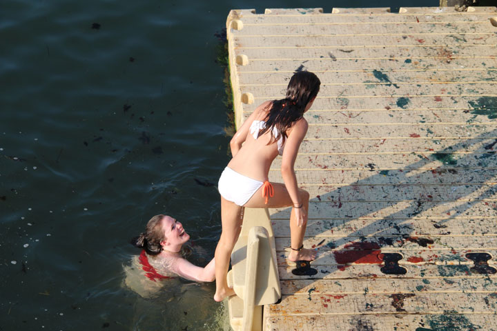 Summer in Provincetown, Diving from MacMillan Pier