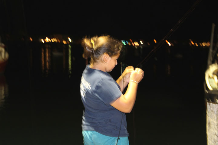 Squid Fishing at MacMillan Pier, Provincetown Harbor