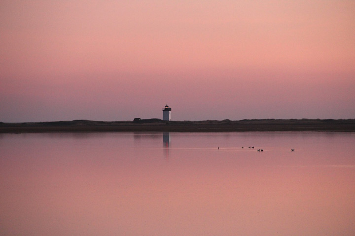 Provincetown West End, Moors and breakwater sunset, December 3, 2012