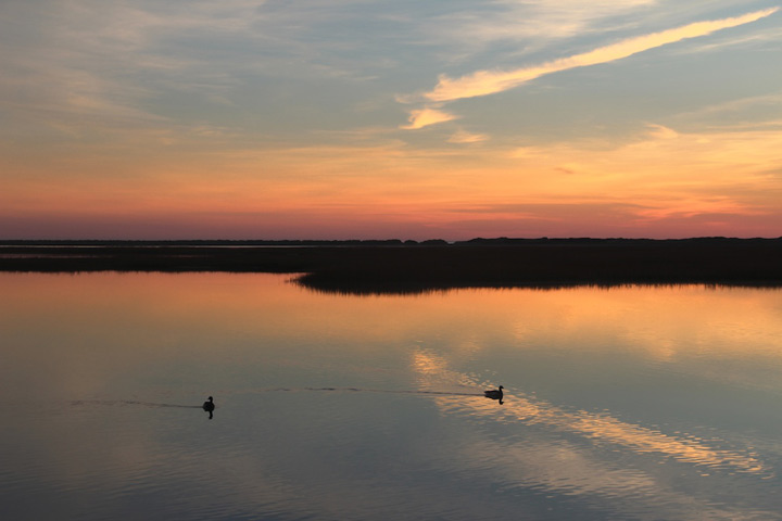 Provincetown West End, Moors and breakwater sunset, December 3, 2012