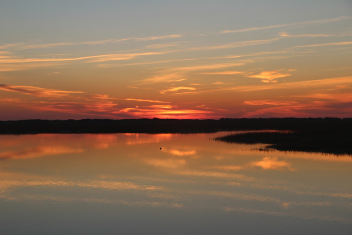 Provincetown West End, Moors and breakwater sunset, December 3, 2012