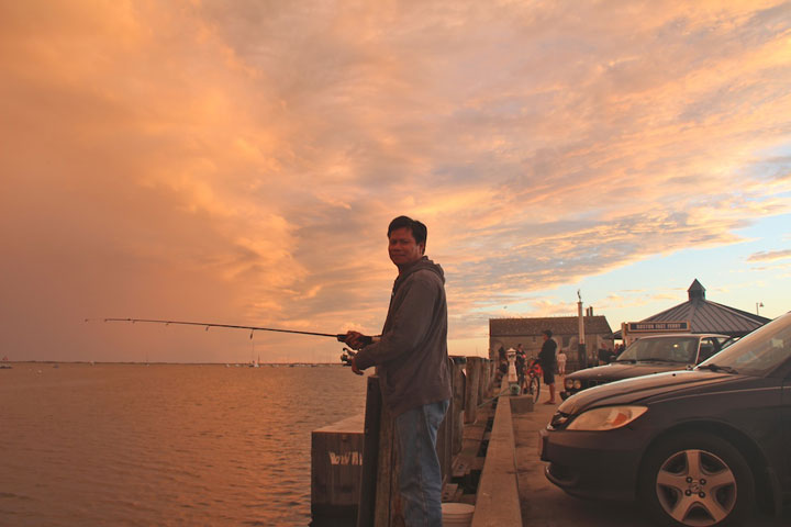   MacMillan Pier... just short walk from busy Commercial Street to wintess amazing September sky...