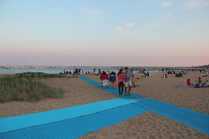 Provincetown Harbor, Fisherman's Wharf, Portuguese Women art installation