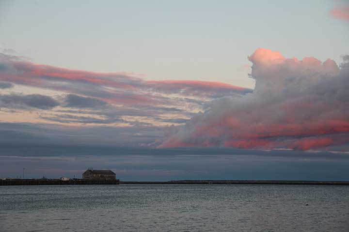 Provincetown Harbor with Fisherman's Wharf and amazing clouds