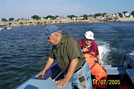 Josh lobstering in Provincetown Harbor