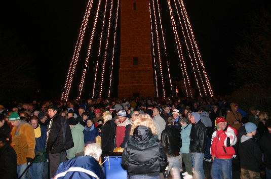 Pilgrim Monument with Lights